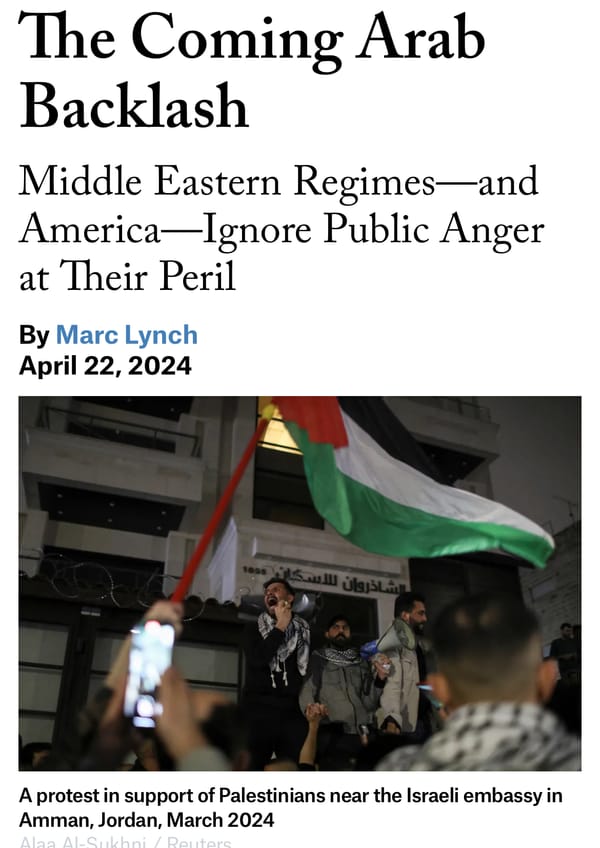 The Coming Arab Backlash